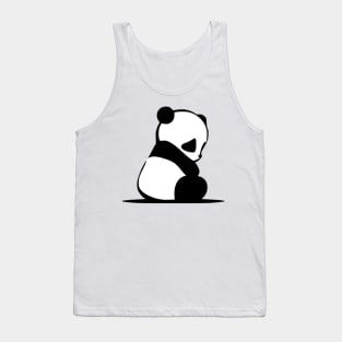 Baby Panda Silhouette Kawaii Art Logo Tank Top